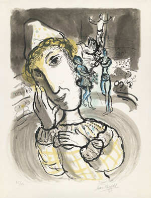 Lot 8039, Auction  105, Chagall, Marc, Cirque au clown jaune