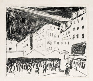 Lot 8144, Auction  105, Kirchner, Ernst Ludwig, Der Altmarkt in Dresden mit Jahrmarkt