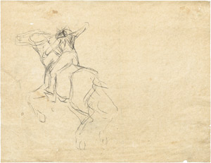 Lot 8187, Auction  105, Liebermann, Max, Soldat auf galoppierendem Pferd