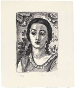 Lot 8221, Auction  105, Matisse, Henri, Jeune fille aux boucles brunes