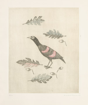 Lot 8562, Auction  105, Minami, Keiko, L'Oiseau et les glands (Bird and acorns)