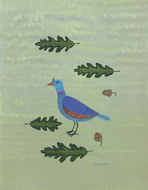 Lot 8563, Auction  105, Minami, Keiko, Pigeon et Glands (Pigeon and Acorns)
