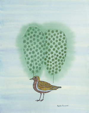 Lot 8598, Auction  105, Minami, Keiko, Oiseau et deux Arbres (Bird and two Trees)