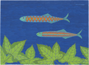 Lot 8609, Auction  105, Minami, Keiko, Deux Poissons (Two Fish)