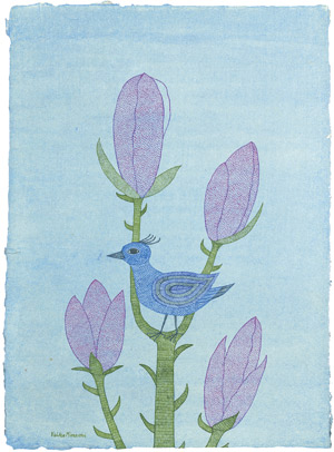 Lot 8631, Auction  105, Minami, Keiko, Oiseau bleu (Blue Bird)