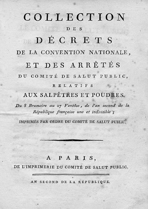 Lot 705, Auction  106, Programmes des cours révolutionnaires,  sur la fabrication des salpêtres. 1793