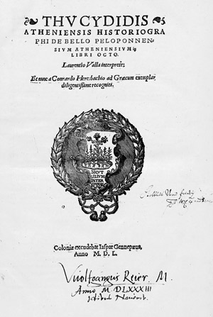 Lot 1100, Auction  106, Thukydides, De bello Peloponnesium Atheniensium libri octo