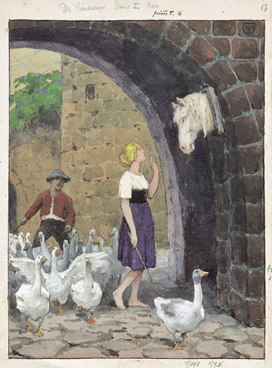 Lot 1924, Auction  106, Märchenbuchillustrationen, Original-Gouachen des Verlages Ensslin & Laiblin