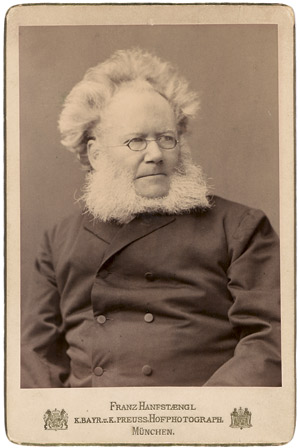 Lot 2083, Auction  106, Ibsen, Henrik, Brief 1888 auf einer Photographie