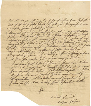 Lot 2269, Auction  106, Hauser, Kaspar, Eigenhänd. Brief an Friedrich Daumer