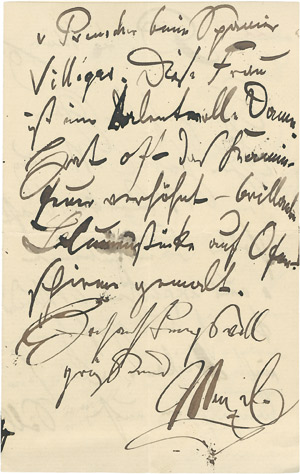 Lot 2344, Auction  106, Menzel, Adolph von, Brief 1891