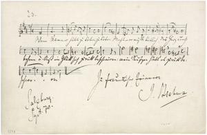 Lot 2359, Auction  106, Brahms, Johannes, Musikalisches Albumblatt 1870