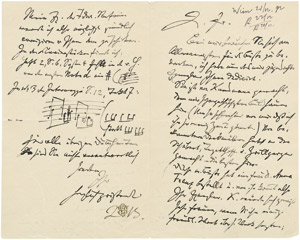 Lot 2360, Auction  106, Brahms, Johannes, Brief 1892 an Simrock
