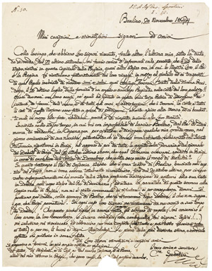 Lot 2416, Auction  106, Spontini, Gasparo, Brief 1844