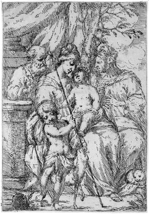 Lot 5089, Auction  106, Diamantini, Giuseppe, Die Hl. Familie mit Elisabeth und Johannes d. Täufer