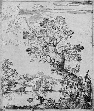 Lot 5144, Auction  106, Grimaldi, Giovanni Francesco, Landschaft mit einem Fischer; Landschaft mit sitzenden Mann