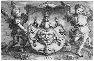 Lot 5172, Auction  106, Leyden, Lucas van, Wappenschild mit einer grotesken Masken