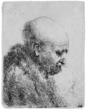 Lot 5258, Auction  106, Rembrandt Harmensz. van Rijn, Kahlkopf, nach rechts gewendet (Rembrandts Vater?). 