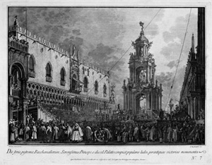 Lot 5343, Auction  106, Brustolon, Giovanni Battista, Blick auf die Piazzetta San Marco mit dem Dogenpalast