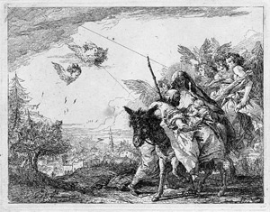 Lot 5449, Auction  106, Tiepolo, Giovanni Domenico, Joseph das Kind anbetend