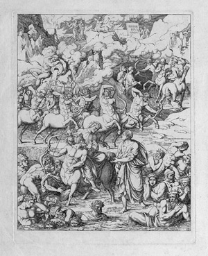 Lot 5545, Auction  106, Koch, Joseph Anton, Dante überschreitet auf dem Rücken des Centaurn Nessos den höllischen Blutstrom