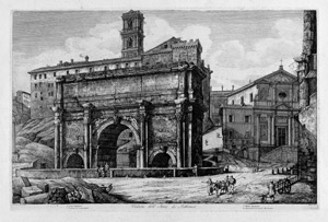 Lot 5584, Auction  106, Rossini, Luigi, Veduta dell' Arco di Settimio