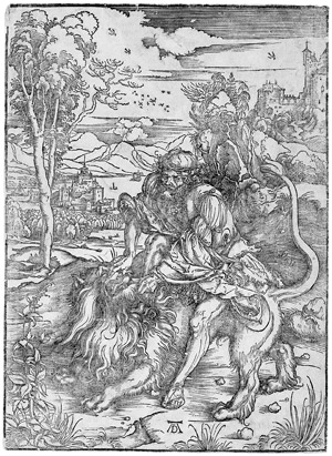 Lot 5666, Auction  106, Dürer, Albrecht, Samson tötet den Löwen