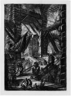 Lot 5797, Auction  106, Piranesi, Giovanni Battista, Der Treppenaufgang mit den Trophäen
