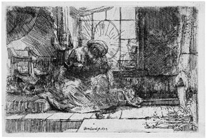 Lot 5833, Auction  106, Rembrandt Harmensz. van Rijn, Die Heilige Familie mit der Katze