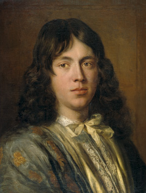 Lot 6035, Auction  106, Voet, Jacob-Ferdinand - Umkreis, Bildnis eines eleganten, jungen Mannes mit langen Locken im Brokatmantel