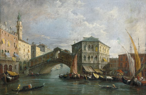 Lot 6042, Auction  106, Guardi, Francesco - Nachfolge, Venedig: Der Canal Grande mit der Rialtobrücke