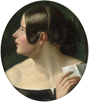 Lot 6082, Auction  106, Grund, Johann, Bildnis einer jungen Frau mit Brief