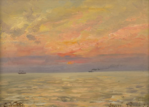 Lot 6092, Auction  106, Wuttke, Carl, "Soiree" - Sonnenuntergang über dem Atlantik