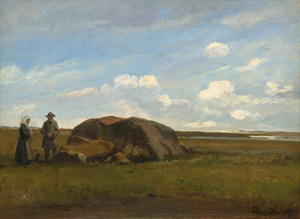 Lot 6121, Auction  106, Smidth, Hans Ludvig, Flache Landschaft mit Findling 