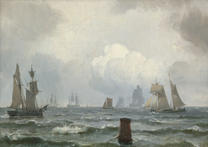 Lot 6150, Auction  106, Sørensen, Carl Frederik, Segelschiffe auf bewegter See 