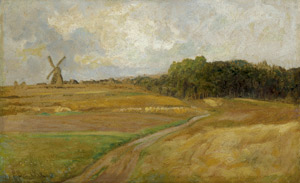 Lot 6202, Auction  106, Bunke, Franz, Spätsommerliche Landschaft mit Windmühle