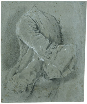 Lot 6557, Auction  106, Tocqué, Louis, Gewandstudie einer geknöpften Jacke mit breitem Ärmelaufschlag