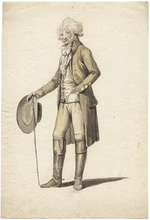 Lot 6576, Auction  106, Deutsch, um 1790. Herr Baron von Seckendorff im Ausgehrock