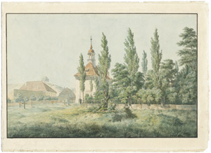 Lot 6617, Auction  106, Croll, Carl Robert, Sommerliche Landschaft mit Blick auf eine Kirche