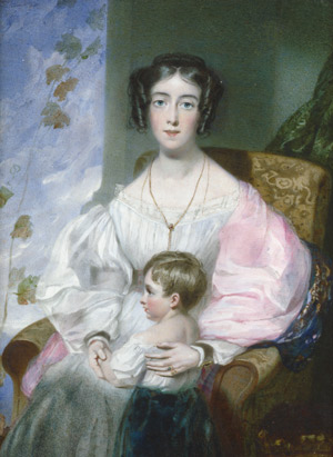 Lot 6642, Auction  106, Österreichisch, um 1830. Bildnis einer Fürstin mit ihrem Sohn
