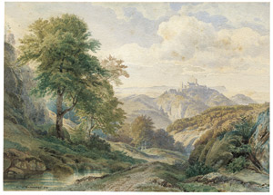 Lot 6684, Auction  106, Hummel, Carl Maria Nikolaus, Thüringische Landschaft mit Blick auf die Wartburg