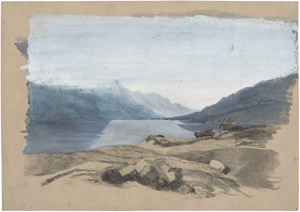 Lot 6690, Auction  106, Kummer, Carl Robert, Blick über einen Bergsee