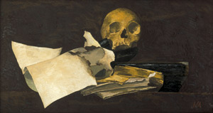 Lot 6710, Auction  106, Skira, Pierre, Nature Morte mit Büchern und Totenschädel