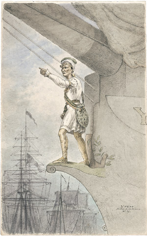Lot 6745, Auction  106, Amerikanisch, 19. Jh. Segelschiffe, Takelage, Hafenszenen: Skizzen eines amerikanischen Seemanns