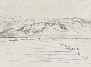 Lot 6752, Auction  106, Rousseau, Théodore, Die Alpen vom Col de la Faucille aus gesehen