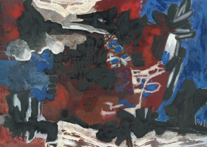 Lot 7043, Auction  106, Bonies, Bob, Abstrakte Komposition (Rot, Blau, Schwarz und Weiß)