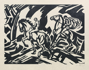 Lot 7242, Auction  106, Hofmann, Ludwig von, Zwei Reiter in einer Landschaft