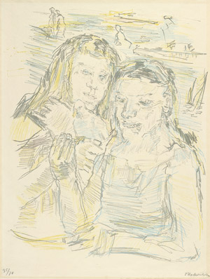 Lot 7294, Auction  106, Kokoschka, Oskar, Zwei Mädchen mit Taube