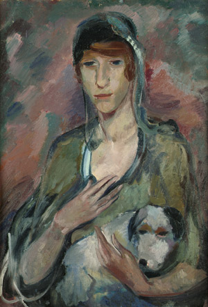 Lot 7520, Auction  106, Unbekannter Künstler, Bildnis einer Dame mit Hündchen