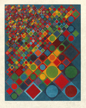 Lot 7530, Auction  106, Vasarely, Victor, Geometrische Komposition mit Quadraten und Kugeln